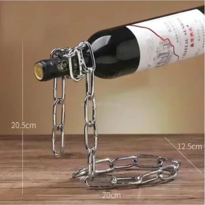 Magic Iron Chain Wine Bottle Holder